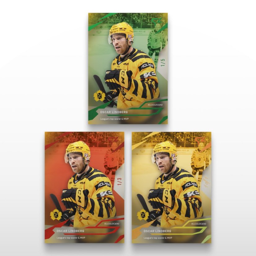 Hokejová  kartička L-38 Oscar Lindberg - SportZoo Svenska hockeyligan 2025/26 LIVE