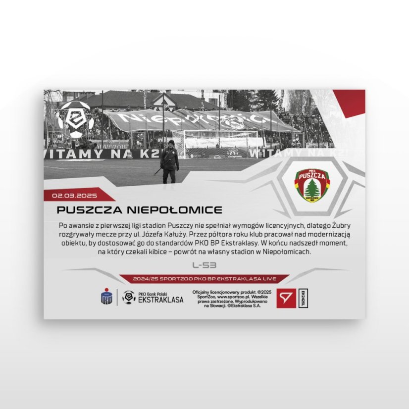 L-53 Puszcza Niepolomice PKO BP Ekstraklasa 2024/25 LIVE