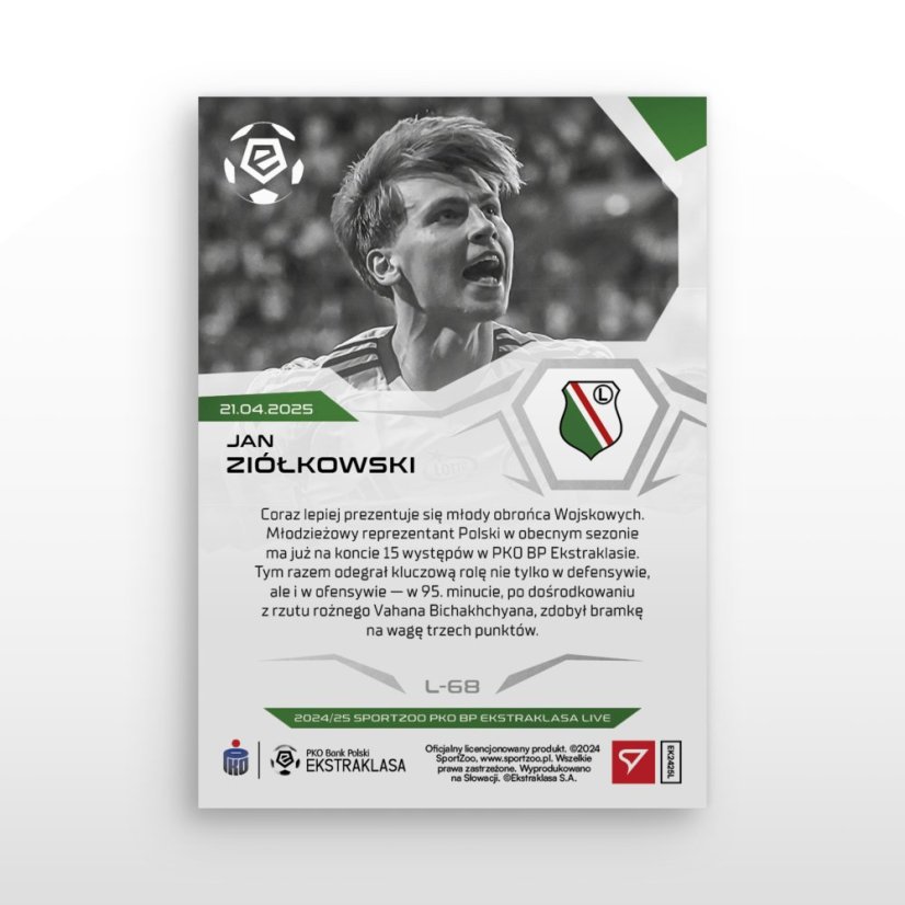 L-68 SADA Jan Ziółkowski PKO BP Ekstraklasa 2024/25 LIVE + HOLDER
