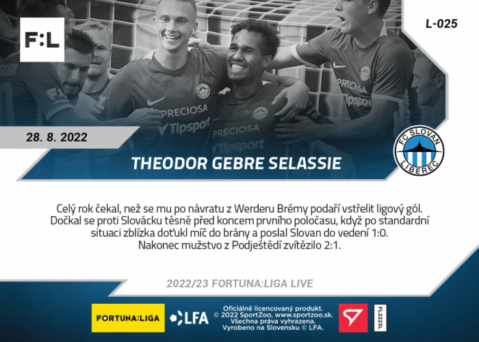 L-025 Theodor Gebre Selassie FORTUNA:LIGA 2022/23 LIVE