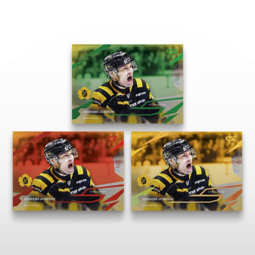 Hokejová  kartička L-50 Andreas Johnson  - SportZoo Svenska hockeyligan 2025/26 LIVE