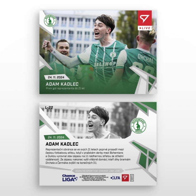 L-22 Adam Kadlec Chance Liga 2024/25 LIVE