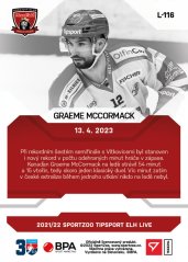 L-116 Graeme McCormack TELH 2022/23 LIVE