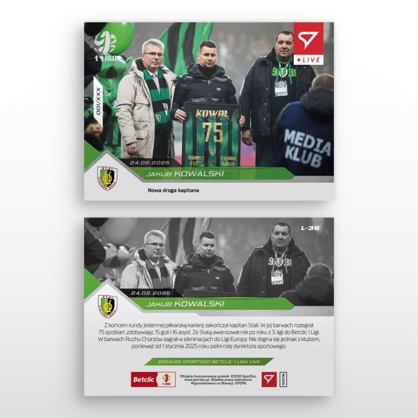 L-36 SADA Jakub Kowalski Betclic 1 Liga 2024/25 LIVE + HOLDER