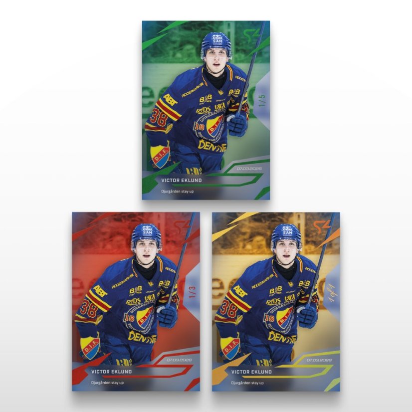 Hockey trading card L-29 Victor Eklund - SportZoo Svenska hockeyligan 2025/26 LIVE