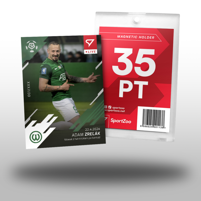 L-62 ZESTAW Adam Zreľák PKO Bank Polski Ekstraklasa 2023/24 LIVE + UCHWYT