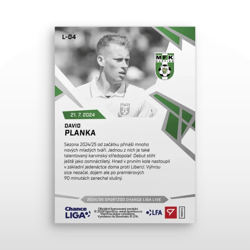 L-04 David Planka Chance Liga 2024/25 LIVE