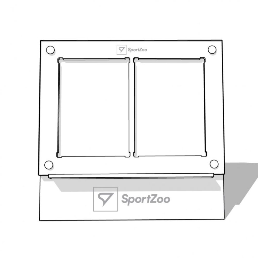 Holder 2x1 for 2 cards 180PT with a stand.