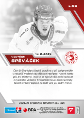 L-50 Vojtěch Spěváček TELH 2023/24 LIVE