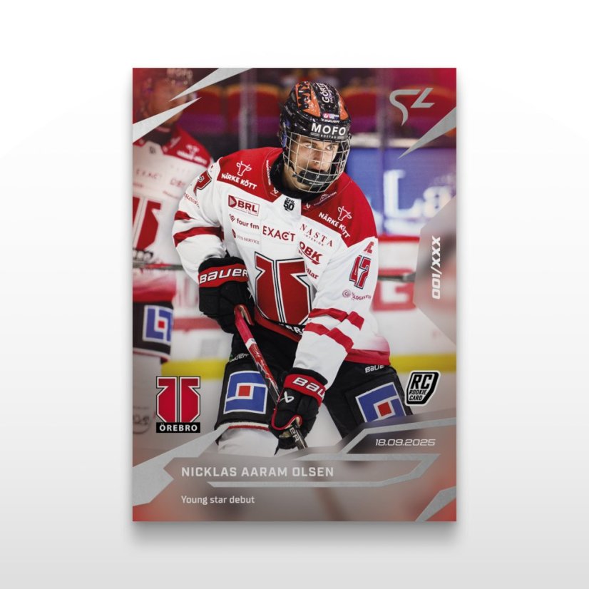 Hokejová kartička L-04 Nicklas Aaram Olsen - SportZoo Svenska hockeyligan 2025/26 LIVE