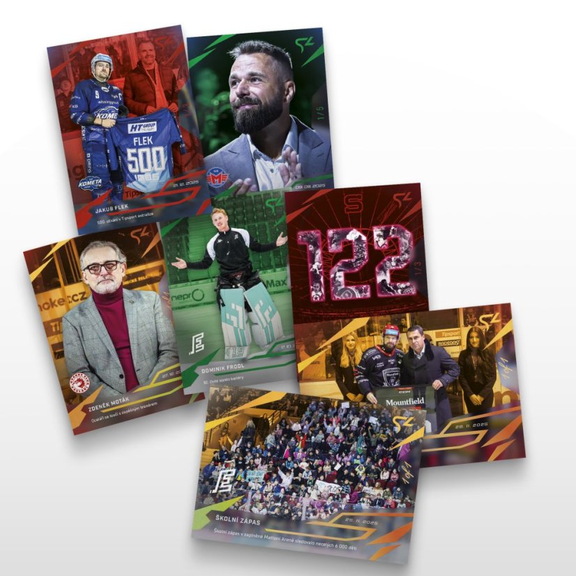 Zlevněný set 23 hokejových kartiček Tipsport ELH - SportZoo Tipsport ELH 2025/26 LIVE