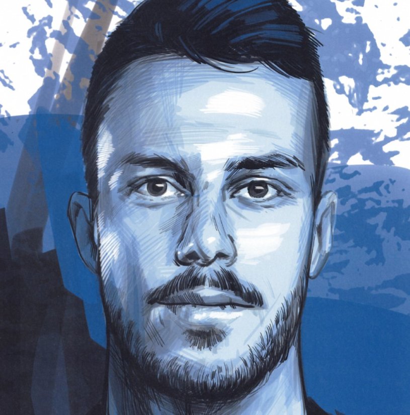 Podpísaný portrét Slovenskí Sokoli 2021 x/4 - Jakub Hromada