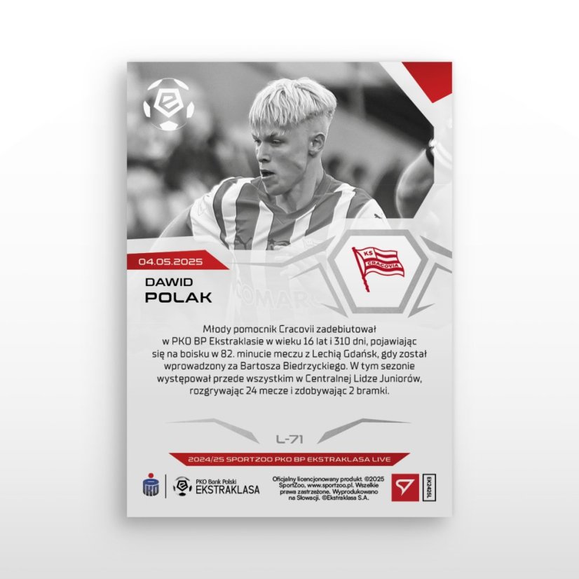 L-71 Dawid Polak PKO BP Ekstraklasa 2024/25 LIVE