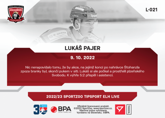 L-021 Lukáš Pajer TELH 2022/23 LIVE