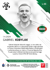 L-55 Gabriel Kobylak PKO Bank Polski Ekstraklasa 2023/24 LIVE