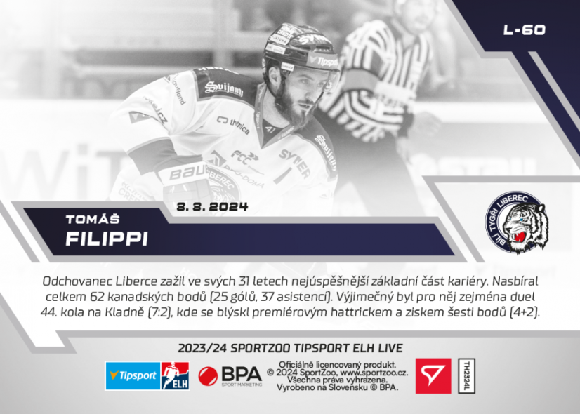 L-60 Tomáš Filippi TELH 2023/24 LIVE