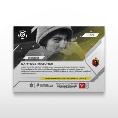 Karta piłkarska L-30 Bartosz Mazurek - SportZoo PKO BP Ekstraklasa 2025/26 LIVE