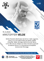 L-53 Kristoffer Velde PKO Bank Polski Ekstraklasa 2023/24 LIVE