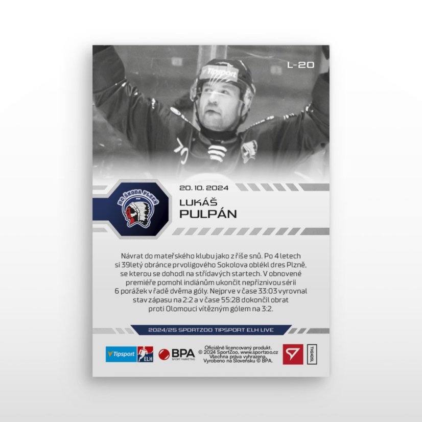 L-20 Lukáš Pulpán TELH 2024/25 LIVE