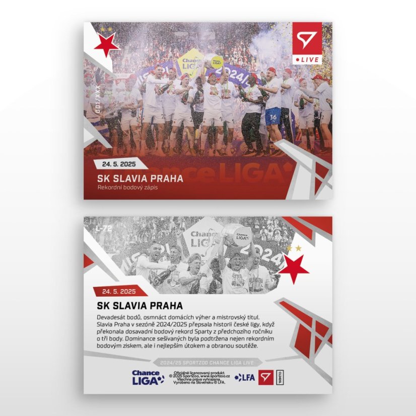 L-72 SK Slavia Praha Chance Liga 2024/25 LIVE