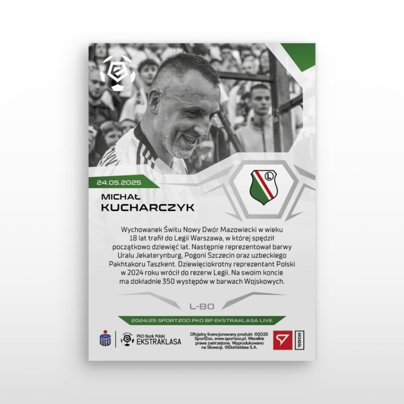 L-80 Michał Kucharczyk PKO BP Ekstraklasa 2024/25 LIVE + HOLDER