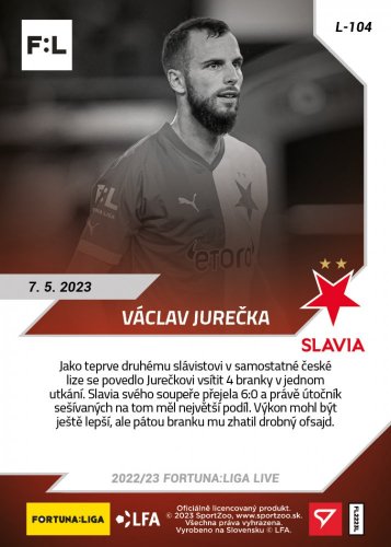 L-104 Václav Jurečka FORTUNA:LIGA 2022/23 LIVE