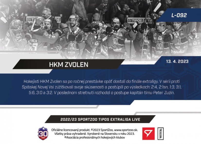 Set 31. týždňa (5 kariet L-089 - L-093) TEL 2022/23 LIVE
