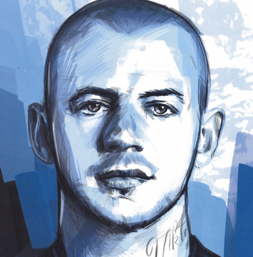 Podpísaný portrét Slovenskí Sokoli 2021 x/4 - Vladimír Weiss