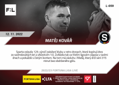 L-059 Matěj Kovář FORTUNA:LIGA 2022/23 LIVE