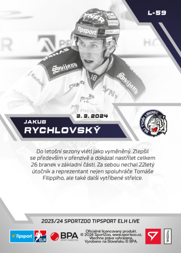 L-59 ZESTAW Jakub Rychlovský TELH 2023/24 LIVE + UCHWYT