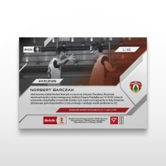 Karta piłkarska L-16 Norbert Barczak - SportZoo Betclic 1 Liga 2025/26 LIVE