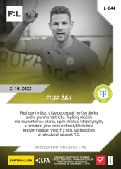 L-044 Filip Žák FORTUNA:LIGA 2022/23 LIVE