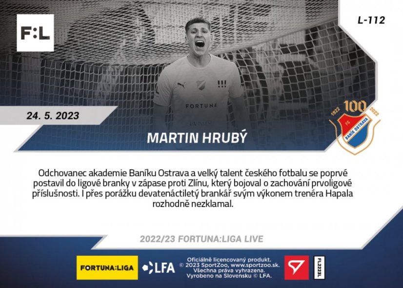 Set 4. a 5. kola nadstavby (17 karet L-109 - L-125) FORTUNA:LIGA 2022/23 LIVE