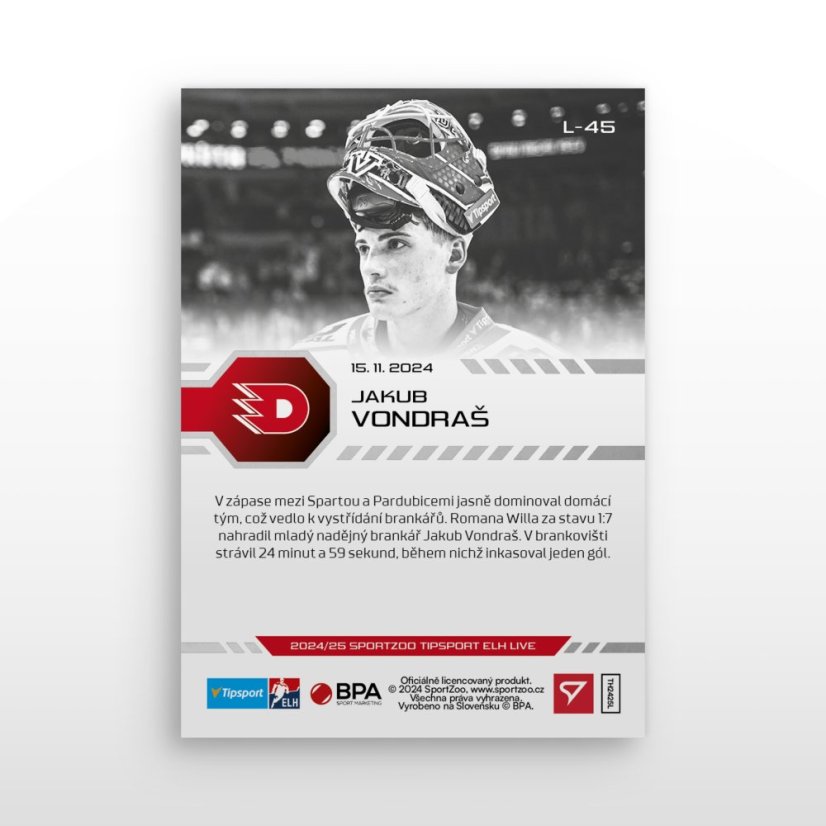 L-45 Jakub Vondraš TELH 2024/25 LIVE