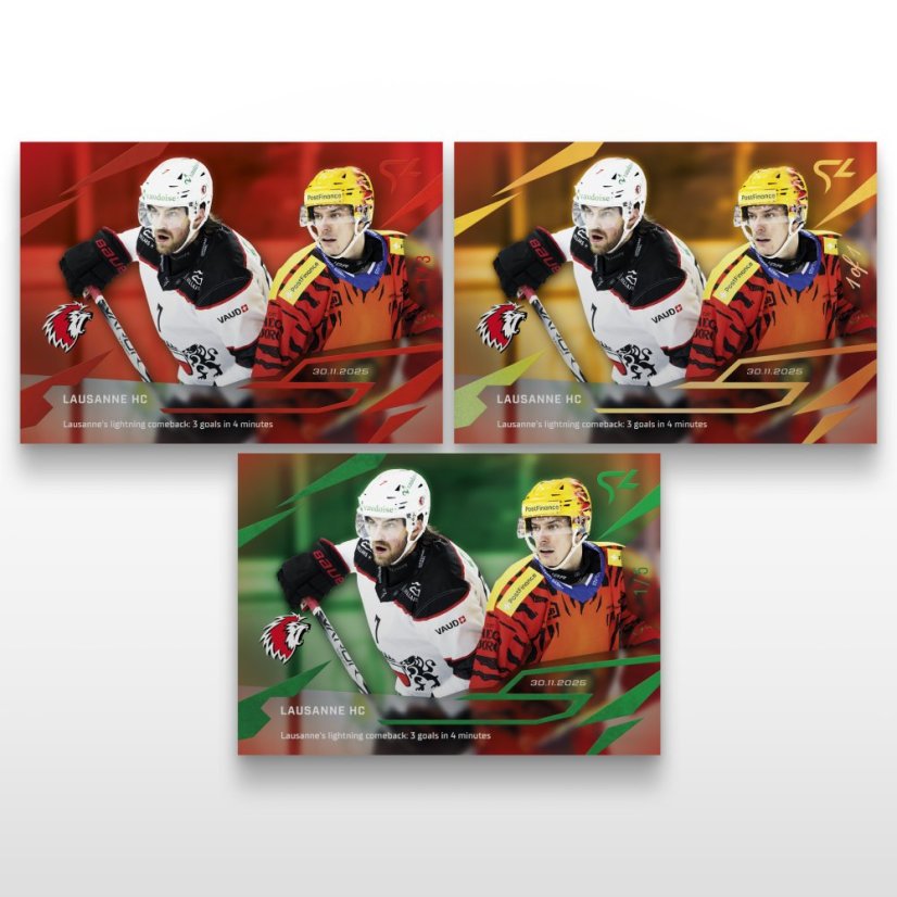 Hokejová kartička L-22 Lausanne HC - SportZoo National League 2025/26 LIVE