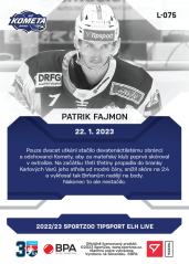 L-075 Patrik Fajmon TELH 2022/23 LIVE