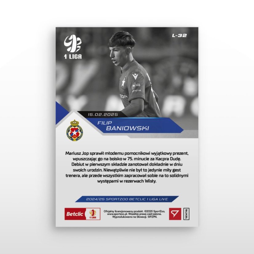 L-32 SADA Filip Baniowski Betclic 1 Liga 2024/25 LIVE + HOLDER