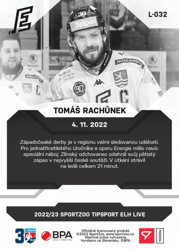 L-032 Tomáš Rachůnek TELH 2022/23 LIVE
