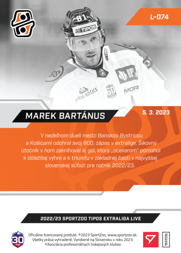 L-074 Marek Bartánus TEL 2022/23 LIVE