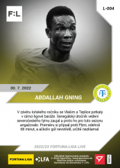 L-004 Abdallah Gning FORTUNA:LIGA 2022/23 LIVE