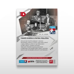 Hokejová kartička L-27 Tomáš Dvořák & Patrik Poulíček - SportZoo Tipsport ELH 2025/26 LIVE