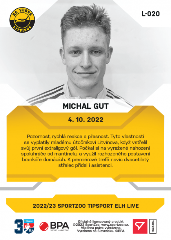 L-020 Michal Gut TELH 2022/23 LIVE