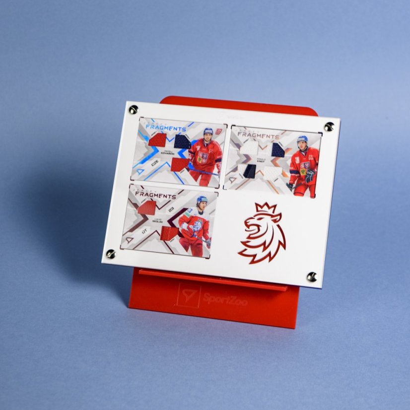 Holder Hokejové Česko “Fragments” na 2 kartičky 130PT a 1 kartičku 180PT so stojanom