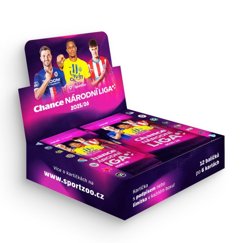 Retail box - fotbalové kartičky SportZoo Chance Národní Liga 2025/26
