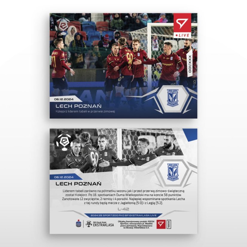 L-42 SADA Lech Poznań PKO BP Ekstraklasa 2024/25 LIVE + HOLDER
