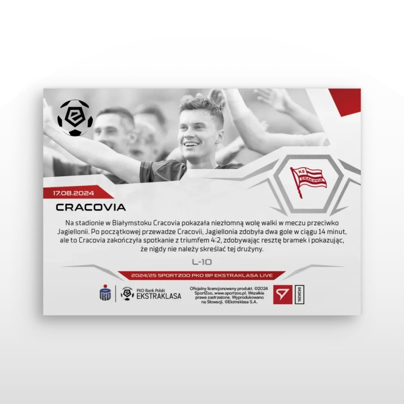 L- 10 Cracovia PKO BP Ekstraklasa 2024/25 LIVE