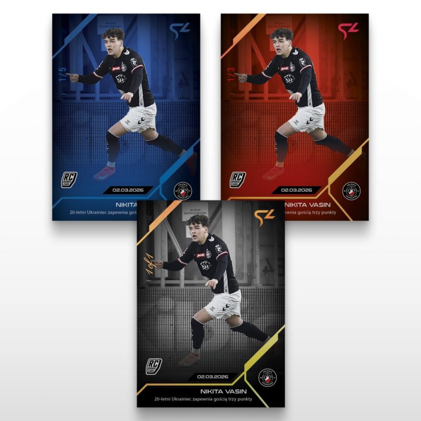 Football trading card L-30 Nikita Vasin - SportZoo Betclic 1 Liga 2025/26 LIVE