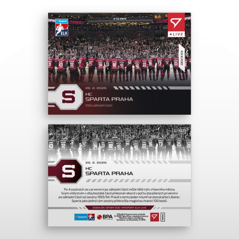 L-85 HC Sparta Praha TELH 2024/25 LIVE