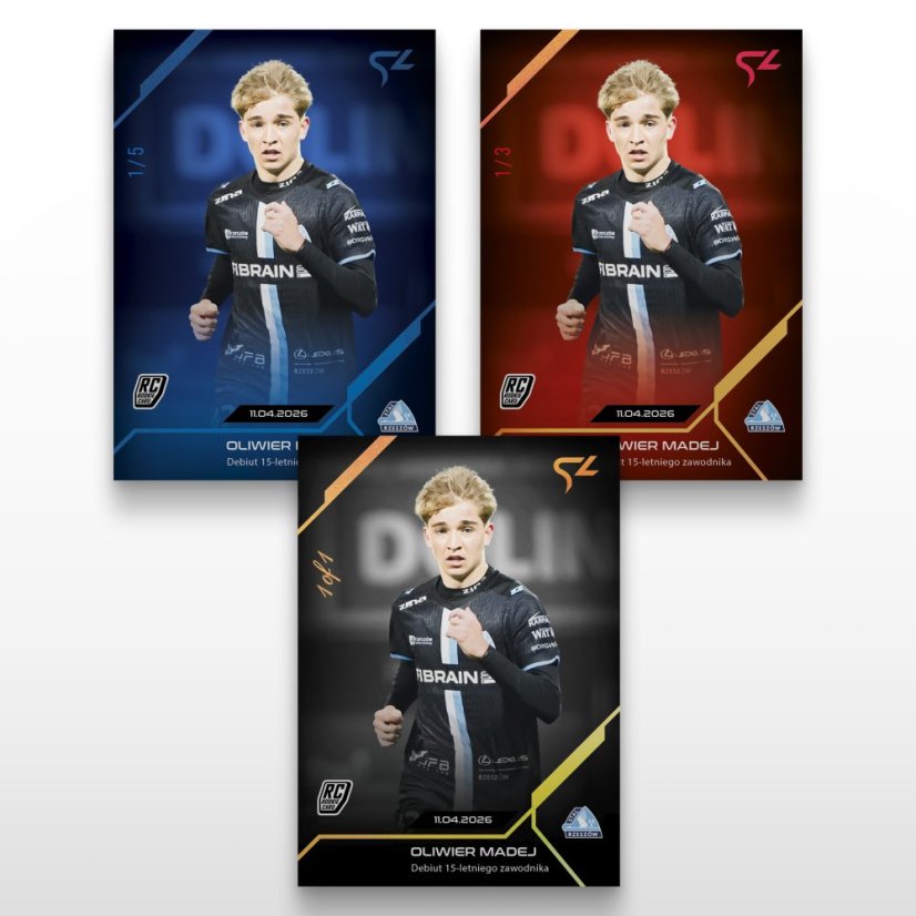Football trading card L-40 Oliwier Madej - SportZoo Betclic 1 Liga 2025/26 LIVE