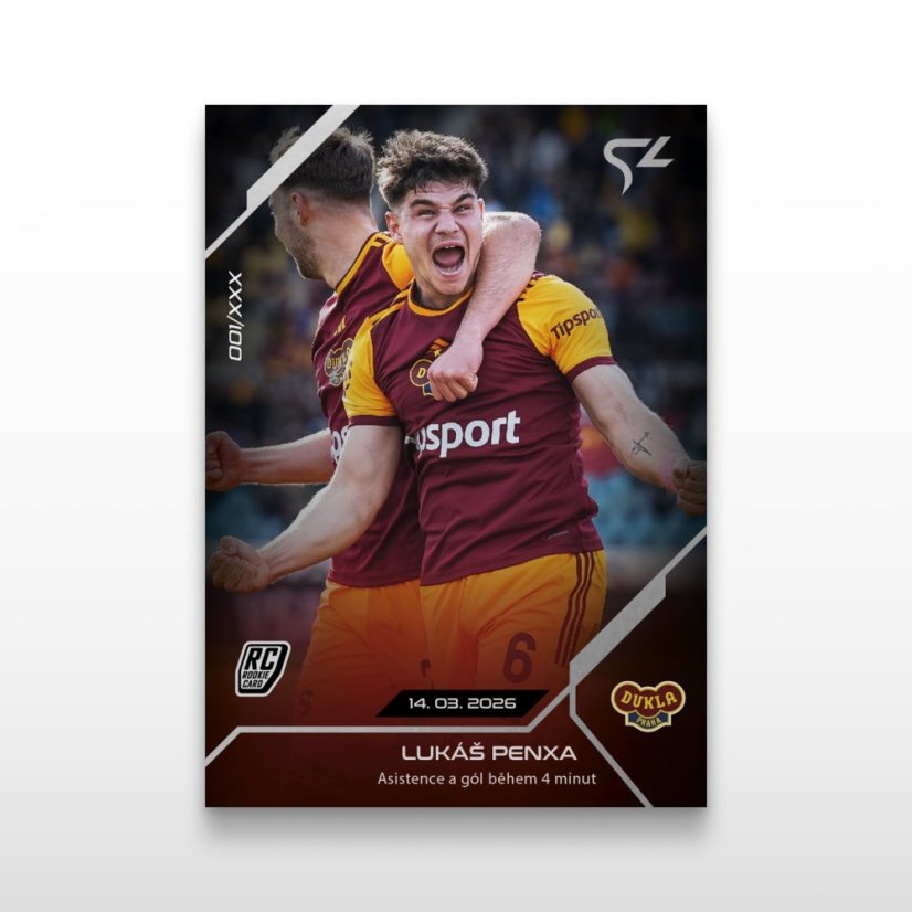 Futbalová kartička L-36 Lukáš Penxa - SportZoo Chance Liga 2025/26 LIVE